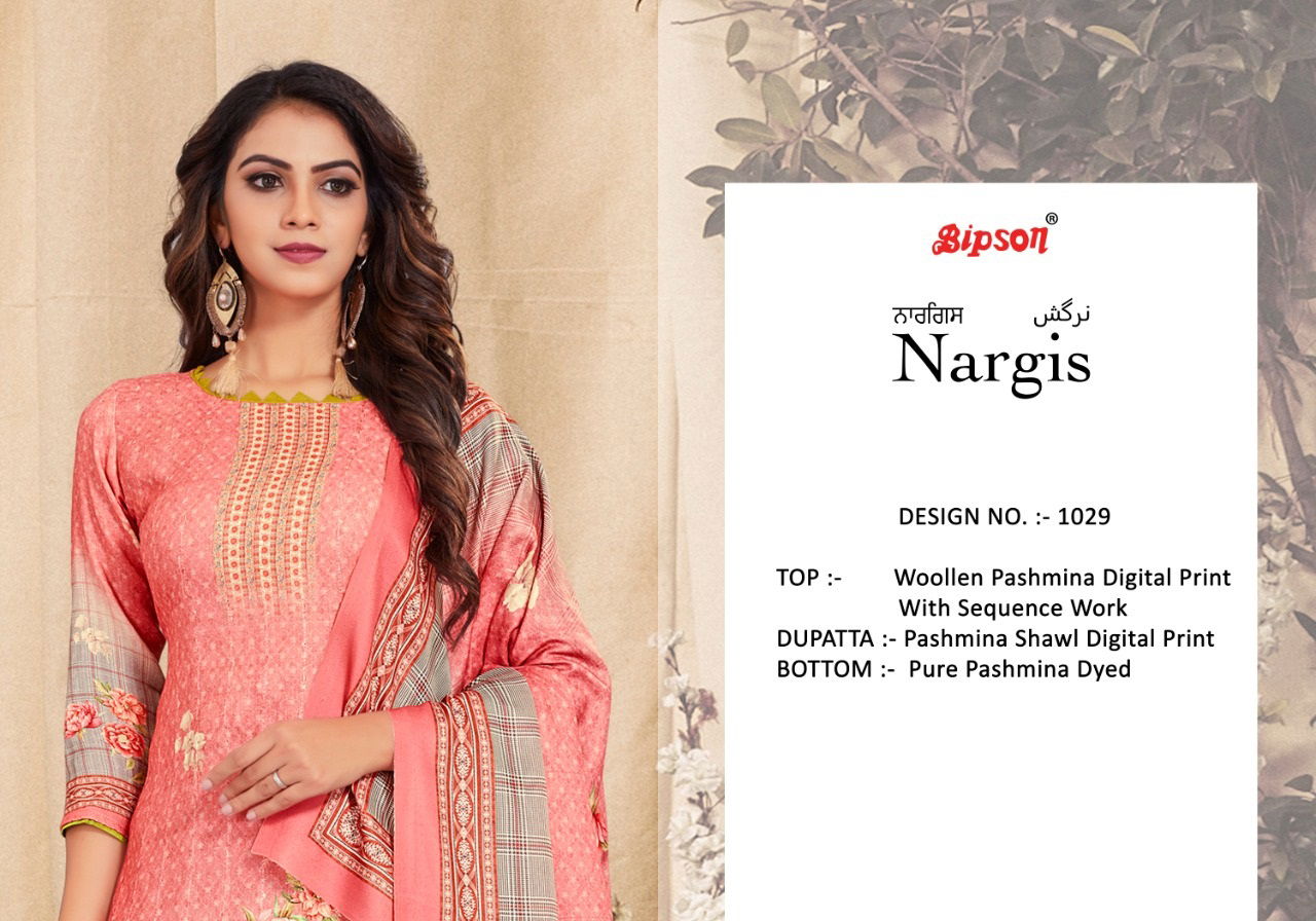 Bipson Nargis 1129 Ready Made Ethnic Wear Pashmina Printed Dress  Collection